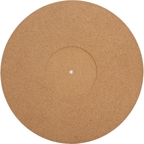 Tapis de Platine Vinyle Liège pour Disque, Tapis de Plateau Tournant en Liège Souple Tapis Feutrine Antistatique Antidérapant pour Disques LP 11,8 Pouces Brun Améliore le Son et Réduit le Bruit (1/5)