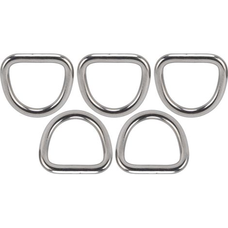 Set mit 5 D-Ringen aus Edelstahl 316, nahtlose, halbkreisförmige Öse, Beschlagzubehör 6 x 33 x 30 mm (1/5)