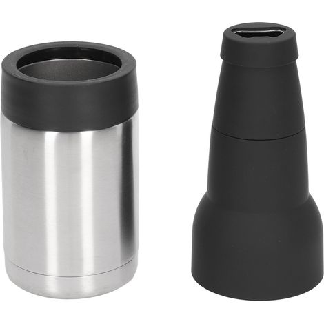 Doppelwandiger, vakuumisolierter Edelstahlbehälter mit Flaschenöffner, stahlfarben. (1/5)