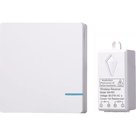 Mengshen Wireless Light Switch Kit - Range Up to 100 Feet, Remote Control Switch Ideal For Indoor Lamps (1/5)