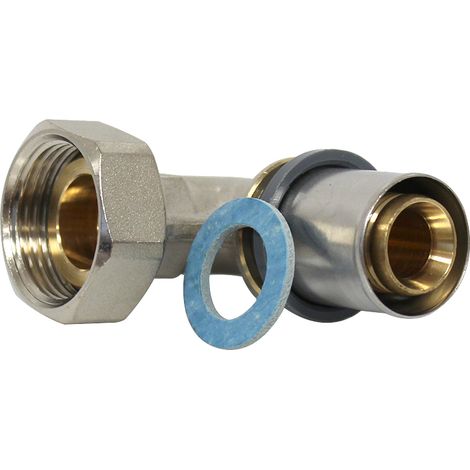 Arcanaute – Raccord laiton multicouche à sertir TH – Coude Femelle 3/4" (20/27) – Filetage plomberie – Pour tube Ø20x2,0 – Garantie 10 ans (1/6)