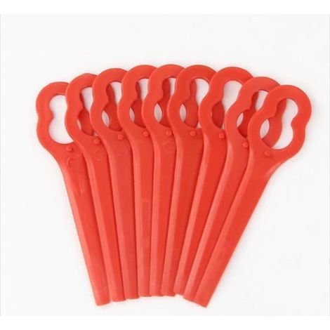 Lot of 100 replacement blades for LIDL FRTA 20 A1 cordless grass trimmers. (1/4)