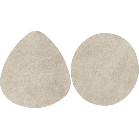 Carrelage effet Pierre Calcaire Gris Brume Galets XL 59,5x59,5x2 cm Rocalta - Sol extérieur (vendu par carton de 0,511 m²) - RO'MA CARRELAGE