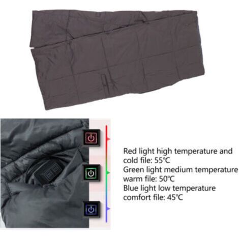 NALOOKAMIC Couverture chauffante multifonctionnelle, châle chauffant USB d'hiver, couverture chauffante portable pour le réchauffement du corps