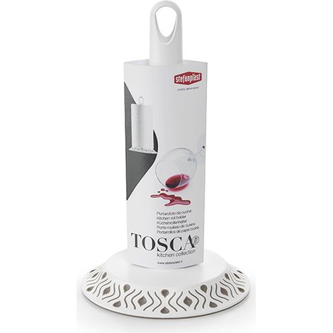 PORTAROTOLO DA CUCINA 'TOSCA' bianco/tortora  - STEFANPLAST