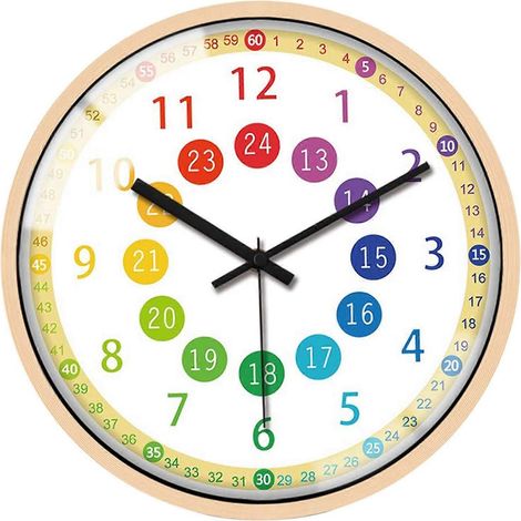 Wanduhr, batteriebetrieben, für Kinderzimmer, Schule, Klassenzimmer