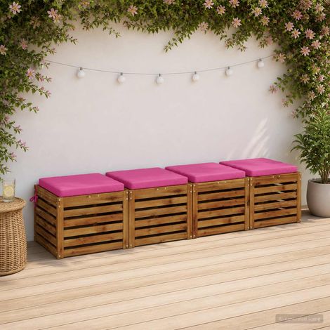 vidaXL 4-Piece Seat Cushions SOEST 4 pcs 100% Polyester Pink (1/5)