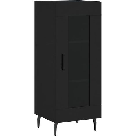 Credenza buffet cassettiera mobile contenitore organizer cucina soggiorno soggiorno 34,5 x 34 x 90 cm multistrato nero 020035894