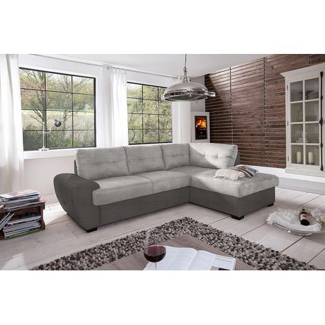My Brand Divano Letto Angolare 3 Posti Penisola Contenitore Dx Grigio (1/4)