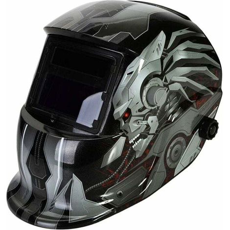 Automatischer Schweißhelm mit 2 Linsen und 2 dimmbaren Filtersensoren DIN 9-13 für MIG-, WIG- und MAG-Lichtbogenschweißen