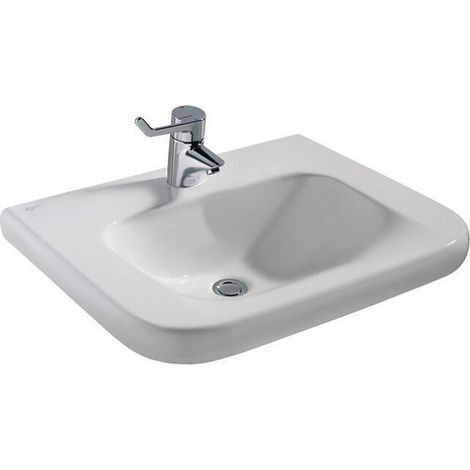 Lavabo CONTOUR 21 accessible en fauteuil roulant, 600 x 555 x 175 mm sans trop-plein blanc IDEAL STANDARD