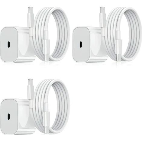 Chargeur pour Samsung - Chargeur rapide - Adaptateur + câble 20 W USB-C Blanc (lot de 3) Samsung (NT) (lot de 3) Samsung (lot de 3) Samsung (20 W Blanc) (lot de 3) (1/5)