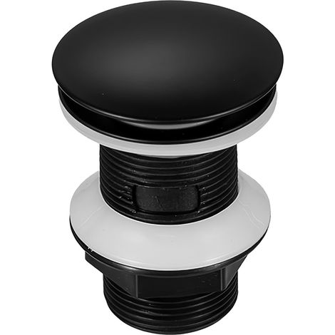 Bouchon universel pour évier, bouchon pour lavabo de salle de bain, bouchon pour évier et bouchon pour bassin (noir mat) (1/5)