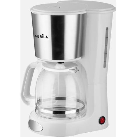 Cafetera de goteo gruta 15tazas blanca 900w filtro permanente jarra cristal 1,5l acabado acero inoxidable