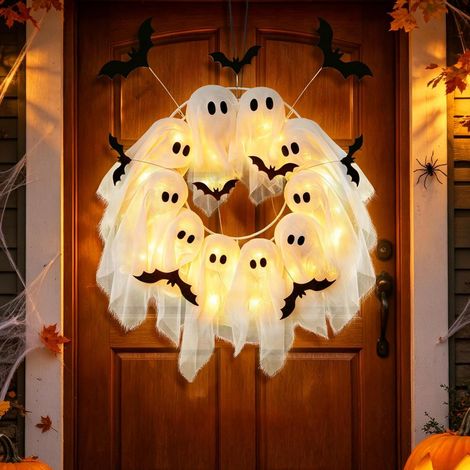 Set Halloween Tür Wreath, Außenbereich Dekoration, Tür Dekoration für stilvolle Dekoration, einfache (1/5)