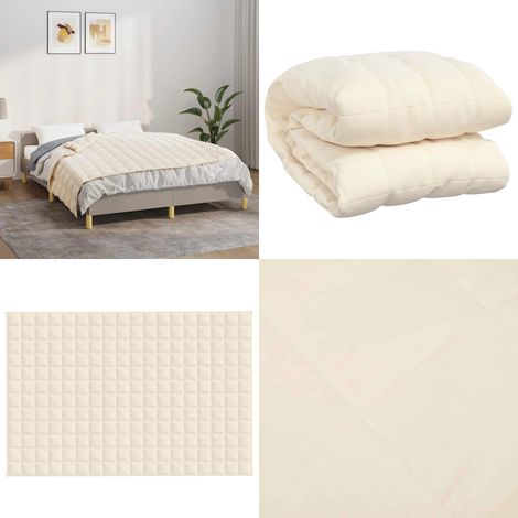 Gewichtsdecke Hellcreme 120x180 cm 5 kg Stoff - Gewichtsdecke - Schlafhilfe - Decke - Stressabbau - Entspannung - Home & Living (1/5)