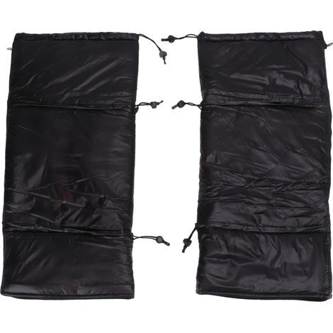 2 paires genouillères chaudes nylon polaire coupe-vent jambières protection genoux neige vélo roller (1/5)
