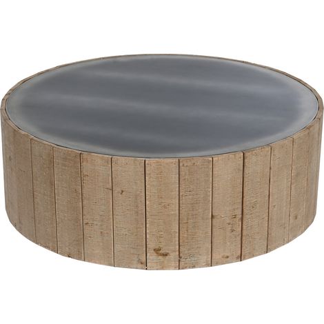 Mesa Centro Abeto Mdf 90X90X30 Natural (1/4)