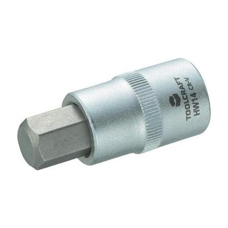 DOUILLE 12,5 MM (1/2'') AVEC EMBOUT À 6 PANS TOOLCRAFT 816161 1/2'' (12.5 MM) 14 MM LONGUEUR 55 MM (1/4)