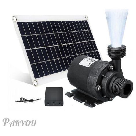 Pompe à eau solaire 50w 800l/h Dc12v, pompe de fontaine à eau solaire à faible bruit, fontaine d'eau familiale pour jardin (1/4)