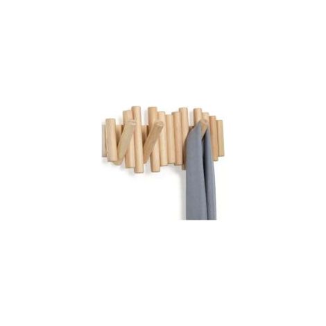 Handgefertigte Wandgarderobe aus Massivholz mit 5 modernen und einzigartigen Haken für Mäntel, Taschen, Hüte und Regenschirme - Ikodm - Crezuo (1/4)