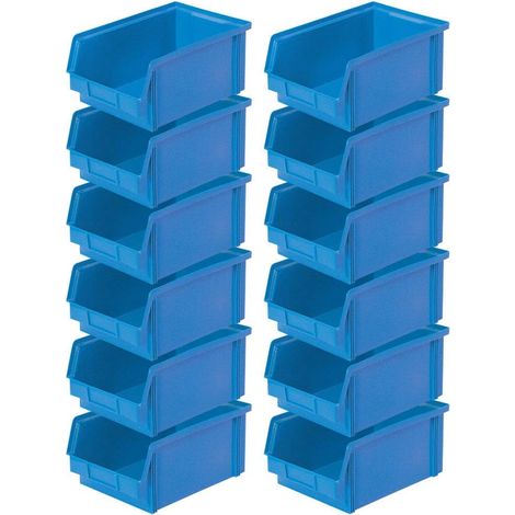 BRB Lot de 12 boîtes de présentation Classic FB 3Z, L x l x H 350/300 x 200 x 145 mm, 8,7 l (bleu)