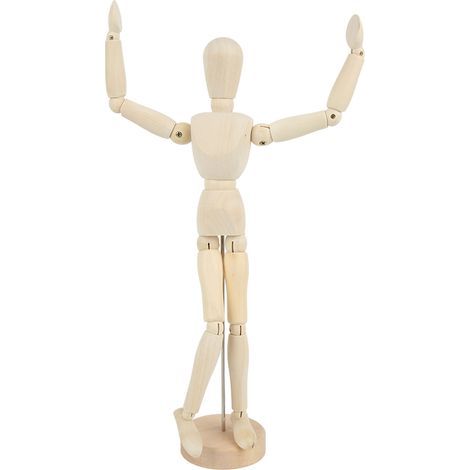 Mannequin en Bois Articulé Flexible, Modèle Artistique 12 Pouces pour Décoration Intérieure et Accessoires Photo (1/5)