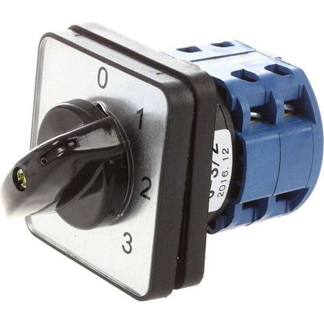 Commutateur Rotatif 4 Positions 660V 20A 6 Bornes, Interrupteur Inverseur Triphasé Industriel pour Moteur Électrique (1/4)