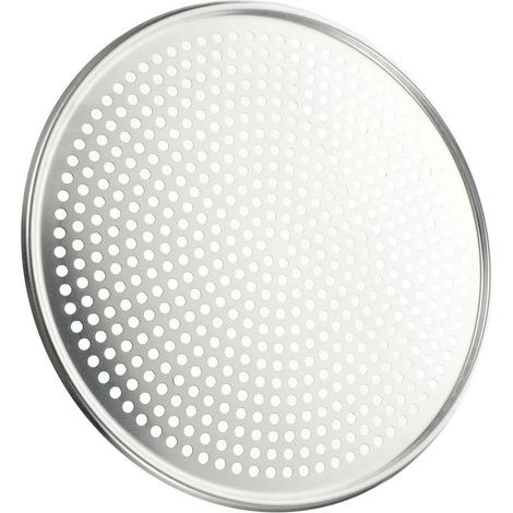 Plaque à pizza Qnmwood 14" en aluminium perforé avec trous (1/5)