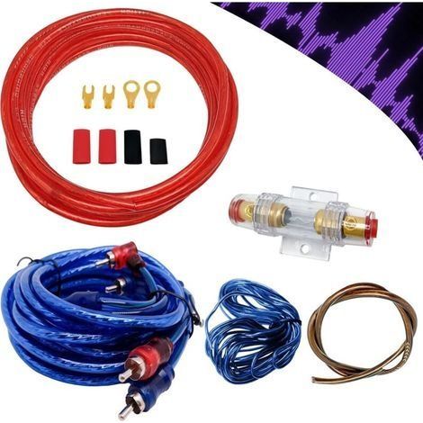 Cable Ampli Voiture, Car Audio Subwoofer Wire, Câble Fusible Costume, 10GA Câblage d'Ampli avec Kit, Amplificateur Cable, 4.5 Meter Kits de Fils de Caisson, Automotive audio Wiring Kit (1/5)