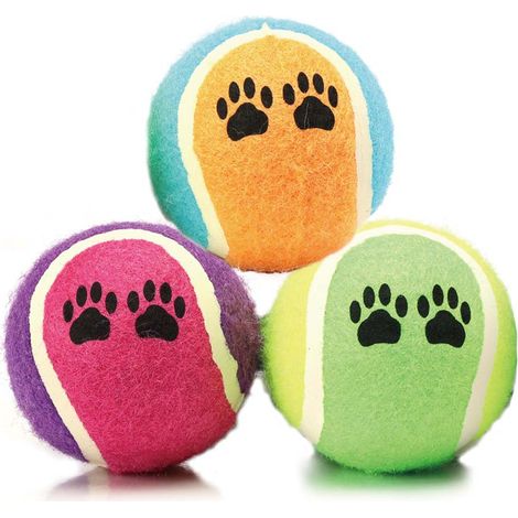 3 Pezzi Palla da Tennis Cane Giocattolo per Cani Animali Domestici (1/3)