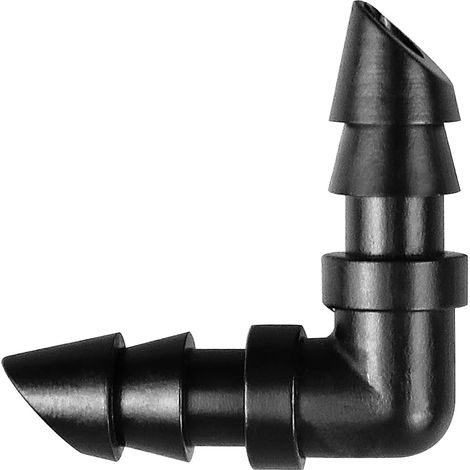 Lot de 50 raccords coudés à barbes 1/4" pour système d'irrigation goutte à goutte, compatibles avec les tuyaux universels de 1/4", pour systèmes d'arrosage automatique. (1/5)