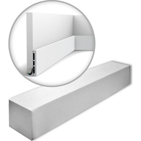 Orac Decor SX163-RAL9003-box AXXENT SQUARE 1 Box 26 pieces Skirtings already painted 52 m