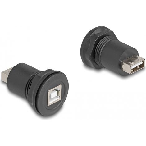 Delock Conector USB 2.0 Tipo-B a USB 2.0 Tipo-A integrado negro