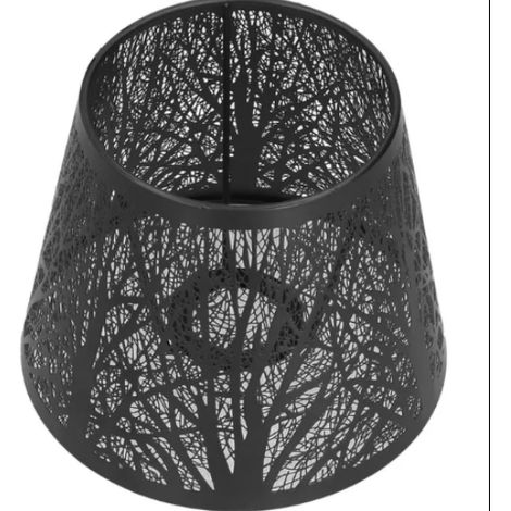 Abat-jour en forgé sculpté forme d'arbre forestier E27 Mini pour lampe de table chambre chevet DecorBlack SKU Produit 93419737 S Fer (1/3)