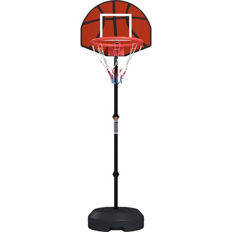 Canestro da basket, altezza regolabile, bersaglio magnetico a doppia funzione, marrone (1/2)