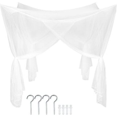 Mosquitera para camas individuales y dobles. Excelente ventilación, malla tupida. 190 x 210 x 240 cm -Crezuo