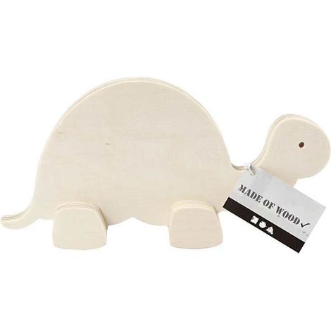 Tortue en bois à décorer 19 x 9,5 cm (1/2)