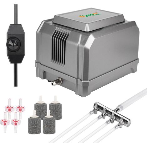 Pompe à Air Aquarium, 1325 LPH Réglable Aérateur Aquarium, 15W 4 Outlets Fish Tank Air Pump Up to 3800 litres avec Tuyau Air, Valve de Régulation Et Valve Anti Retour (1/5)