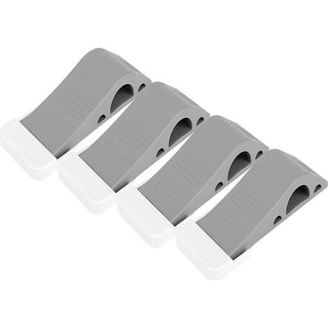 (Grau) 4-teiliges Set Türstopper aus Gummi mit Saugnapf für das Homeoffice (1/5)