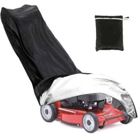 Funda de poliéster 210D para cortacésped, con cordón ajustable y bolsa de almacenamiento (1,9 m x 0,6 m x 1,1 m)