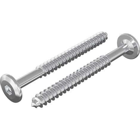 Tornillos de Madera 2 pcs Plateado M6 x 70 mm Acero vidaXL