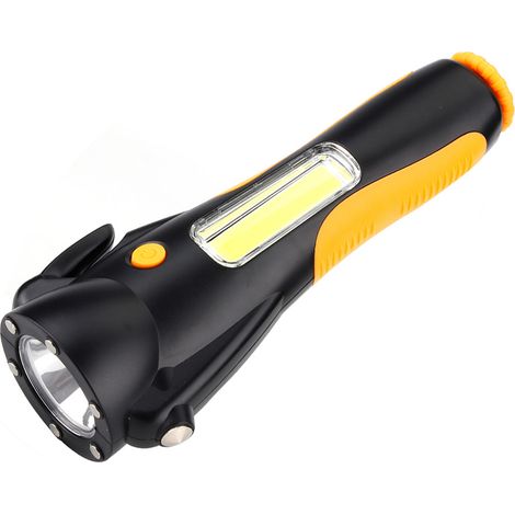 Multifunktionale Taschenlampe für Auto, Outdoor-Sicherheit, Camping, Notfall, Warnung, schwarz. (1/5)