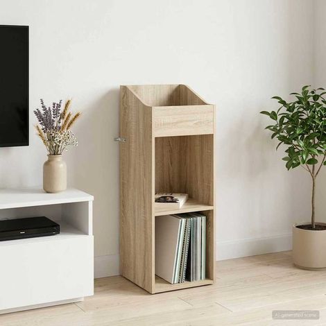 vidaXL Mueble para discos de vinilo Roble Sonoma 36 x 36 x 95,5 cm (1/5)