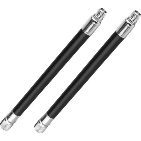Lot de 2 rallonges de Valve pour Voiture, Tube d'extension de 16 cm, Tuyau de gonflage de Pneu, Pompe à air, Tuyau de Remplacement Universel Compatible avec Les Scooters électriques M365 Pro Pro2 1S (1/4)