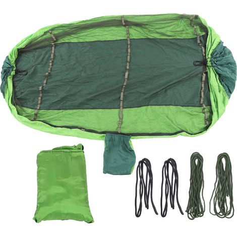 Hamac de camping double 2 personnes, respirant et léger, tente suspendue portable pour randonnée extérieure, survie et voyage. (1/5)