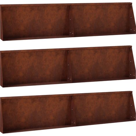 Muro de Contención 6 uds. 100 x 12 x 40 cm Acero oxidado vidaXL (1/5)
