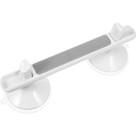 Barre d'appui à ventouse, plastique, blanc, antidérapante (1/5)