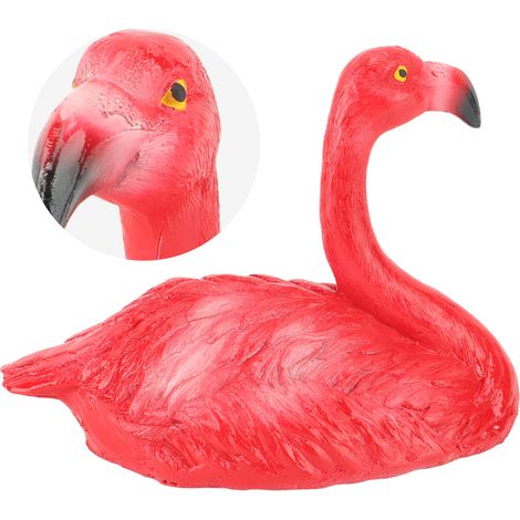 Décorations de flamant rose, ornements flottants pour étang à poissons, réservoir, cour, Patio, pelouse, petite tête rouge vers le haut