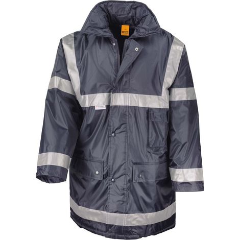 Parka de travail sécurité matelassée Result Bleu Marine L